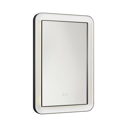 Chopin Rectangular LED Wall Mirror in Midnight Black (27-Inch).