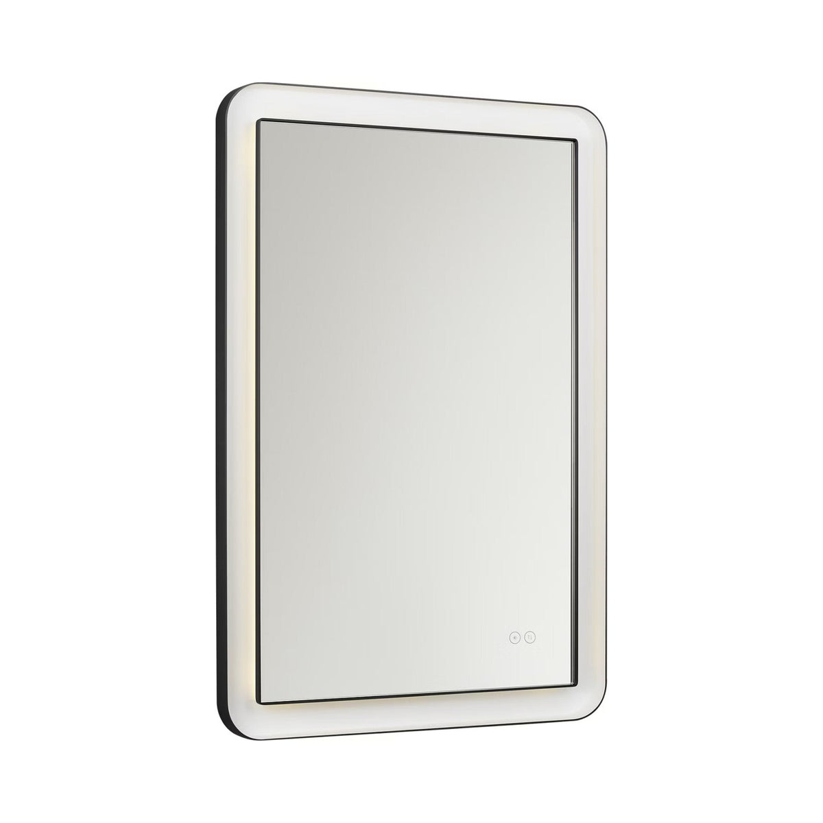 Chopin Rectangular LED Wall Mirror in Midnight Black (36-Inch).