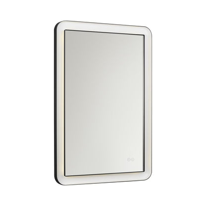 Chopin Rectangular LED Wall Mirror in Midnight Black (36-Inch).