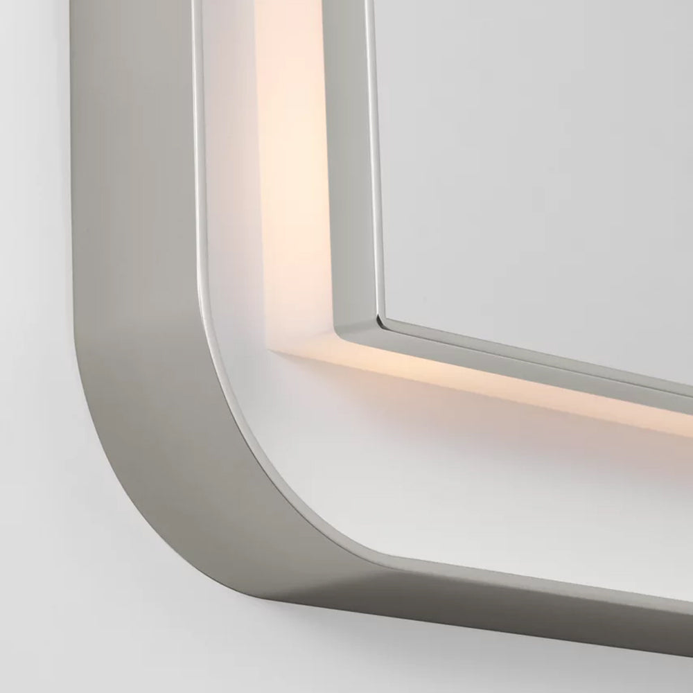 Chopin Rectangular LED Wall Mirror in Detail.