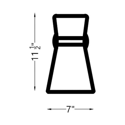 Clark Bath Wall Light - line drawing.