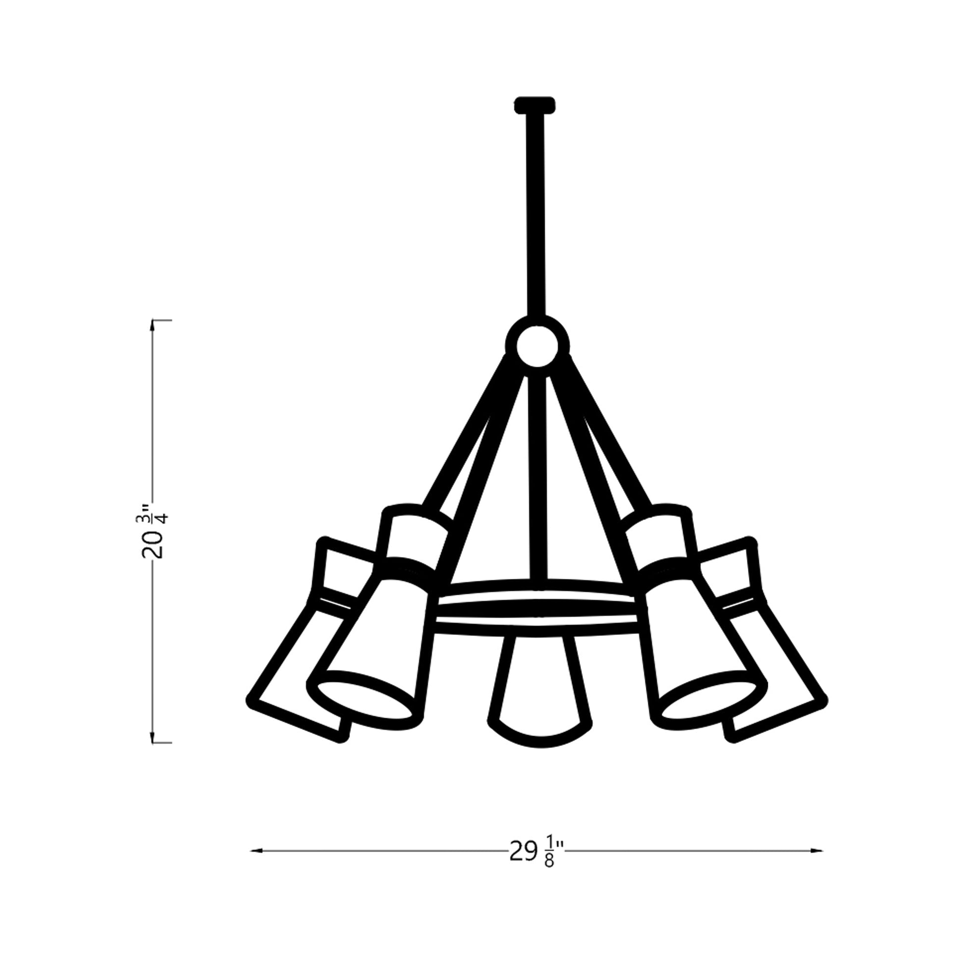 Clark Chandelier - line drawing.