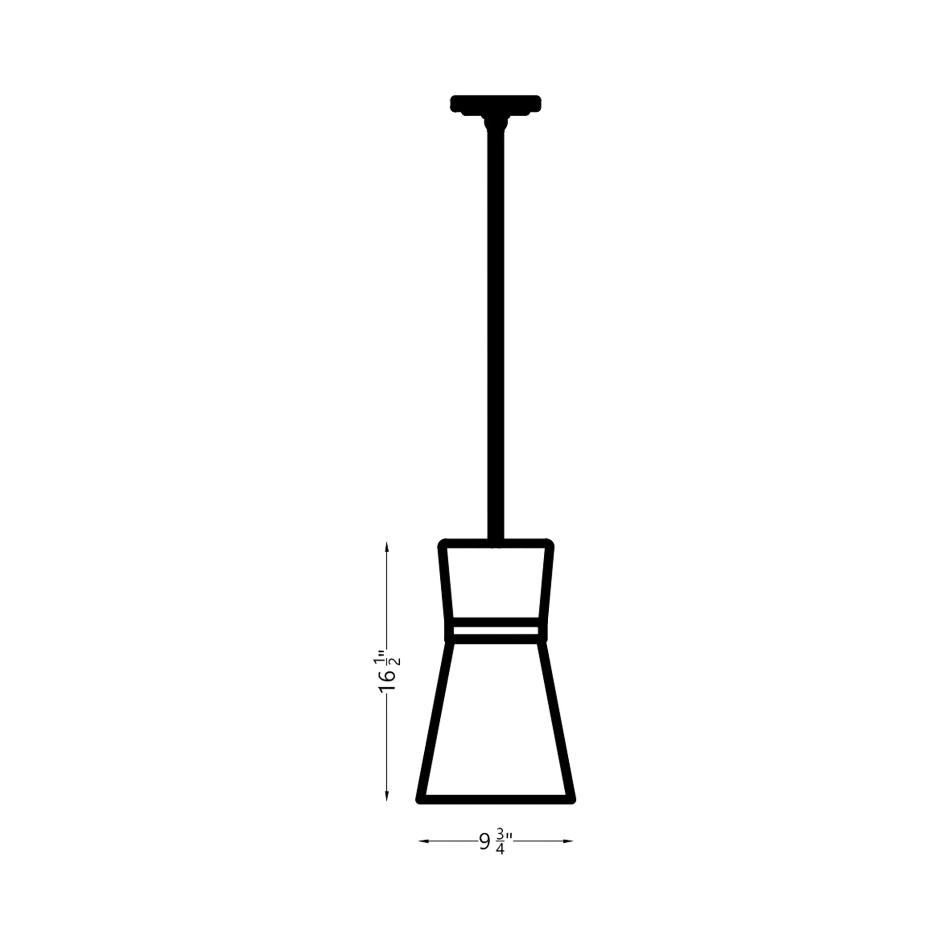 Clark Pendant Light - line drawing.