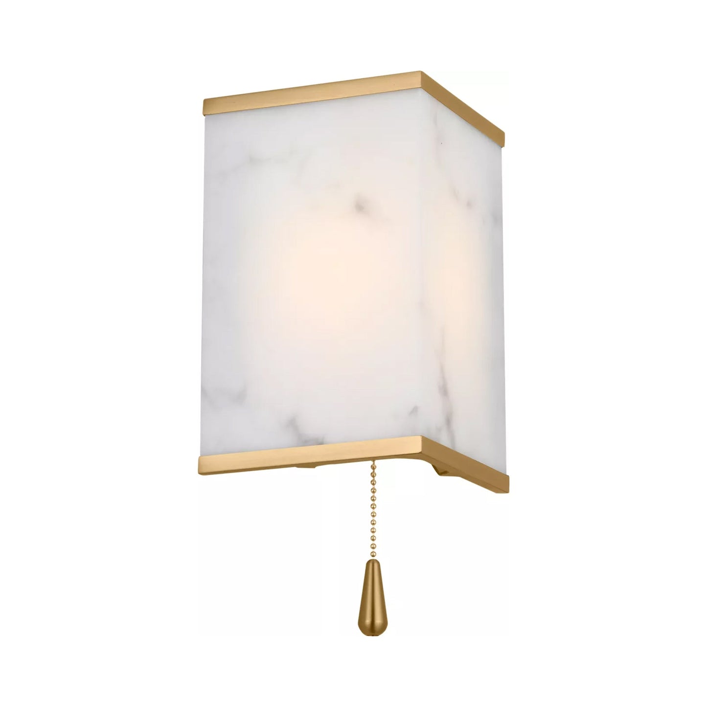 Cleor LED Bath Wall Light in Burnished Brass.