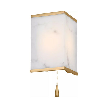 Cleor LED Bath Wall Light in Burnished Brass.