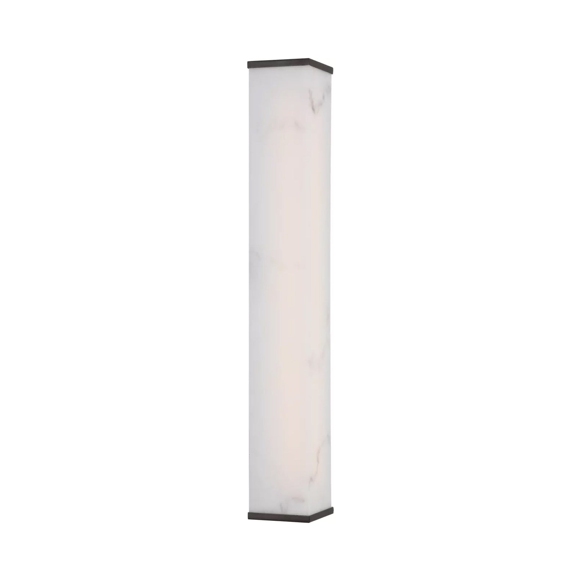 Cleor Rectangular LED Bath Wall Light in Aged Iron.