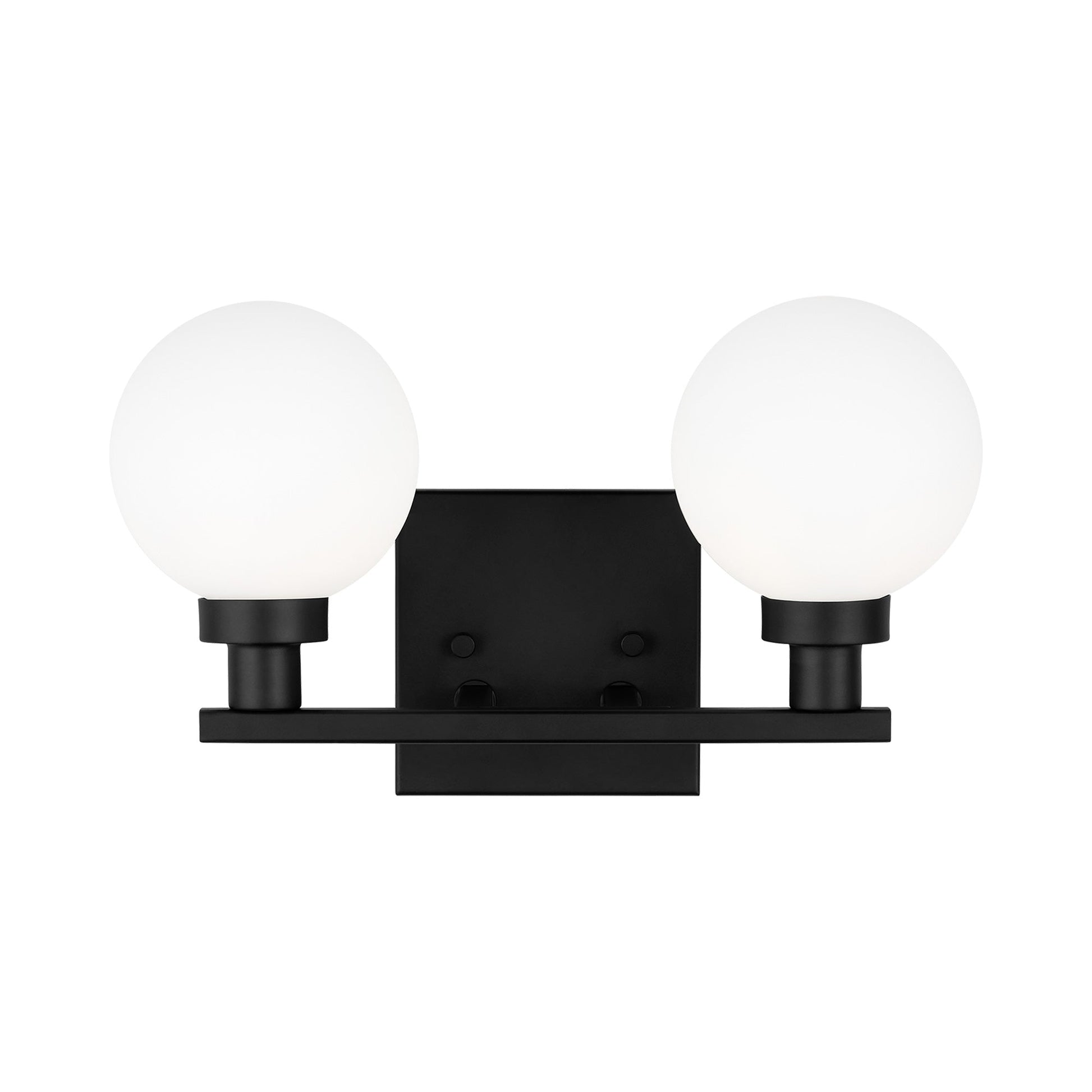 Clybourn Bath Wall Light in Midnight Black (2-Light).