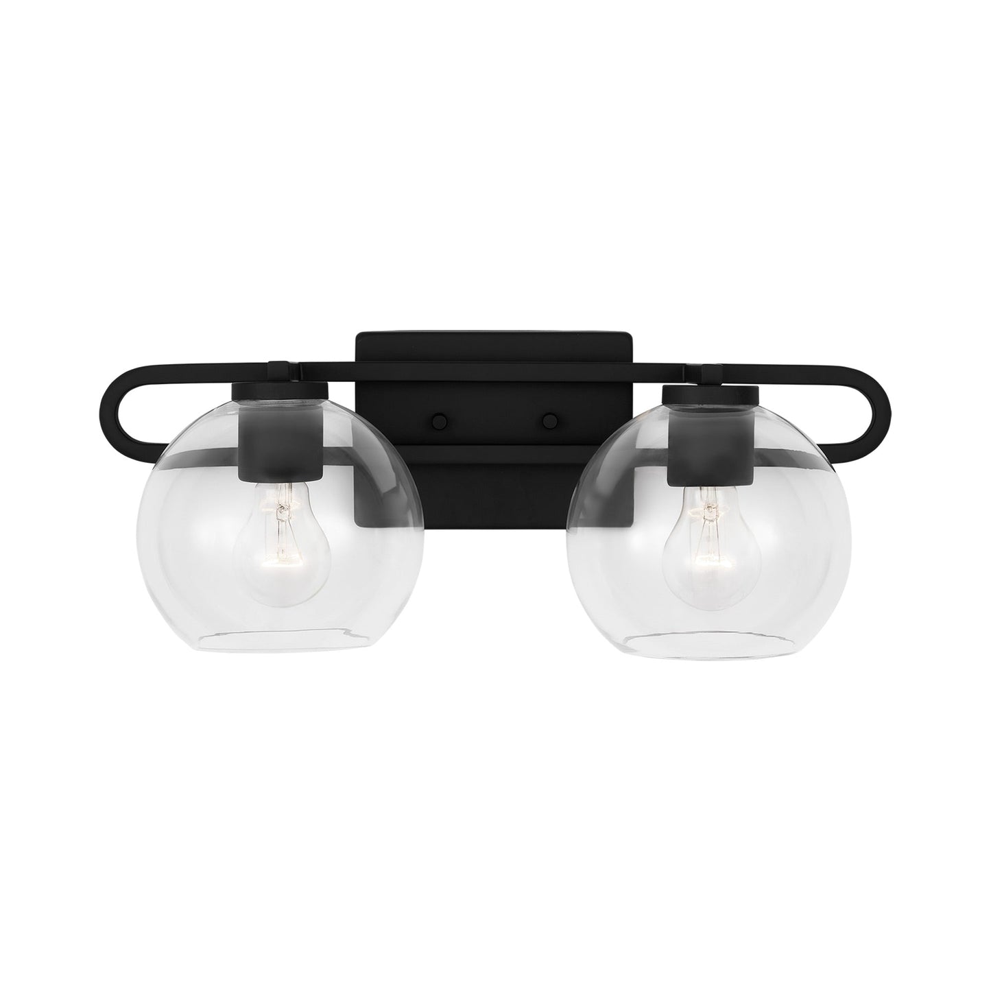 Codyn Bath Wall Light in Midnight Black (2-Light).