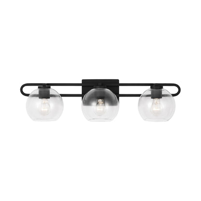 Codyn Bath Wall Light in Midnight Black (3-Light).