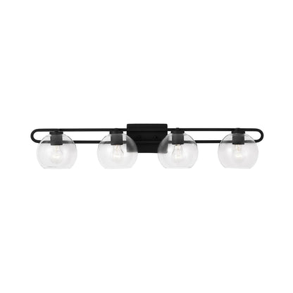 Codyn Bath Wall Light in Midnight Black (4-Light).