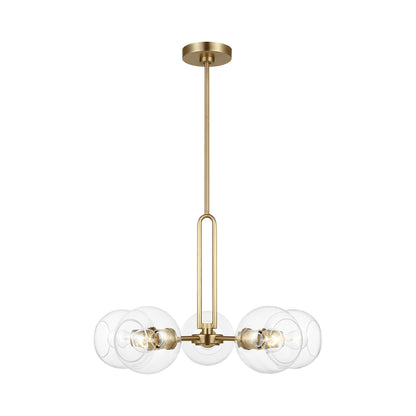 Codyn Chandelier in Satin Brass (Medium).