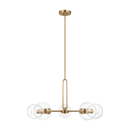 Codyn Chandelier in Satin Brass (Large).