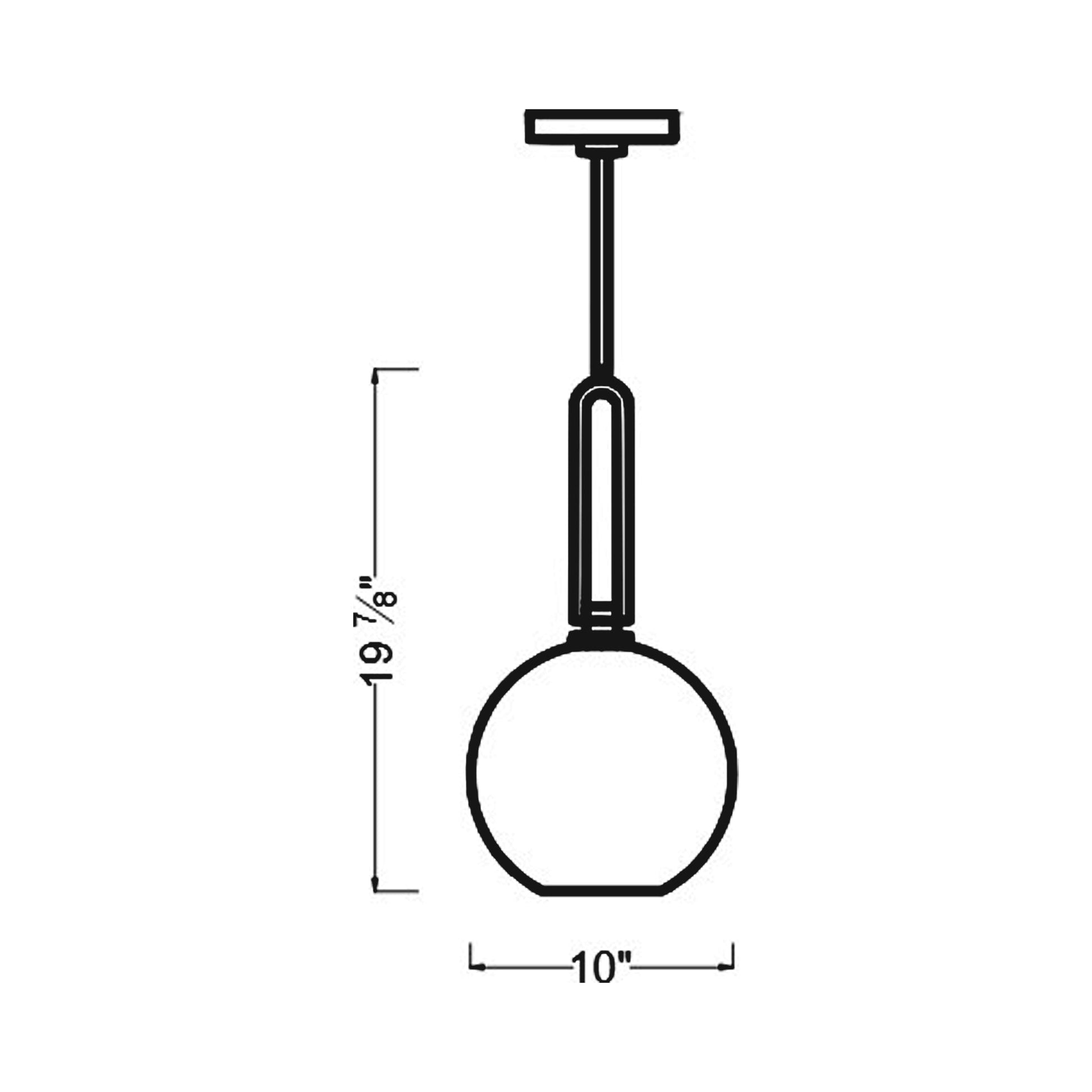 Codyn Pendant Light - line drawing.