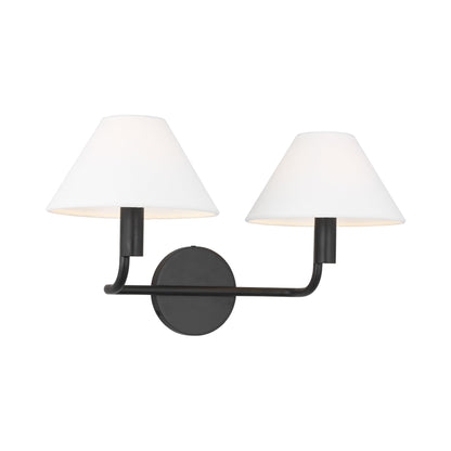 Colfax Wall Light in Aged Iron (2-Light).