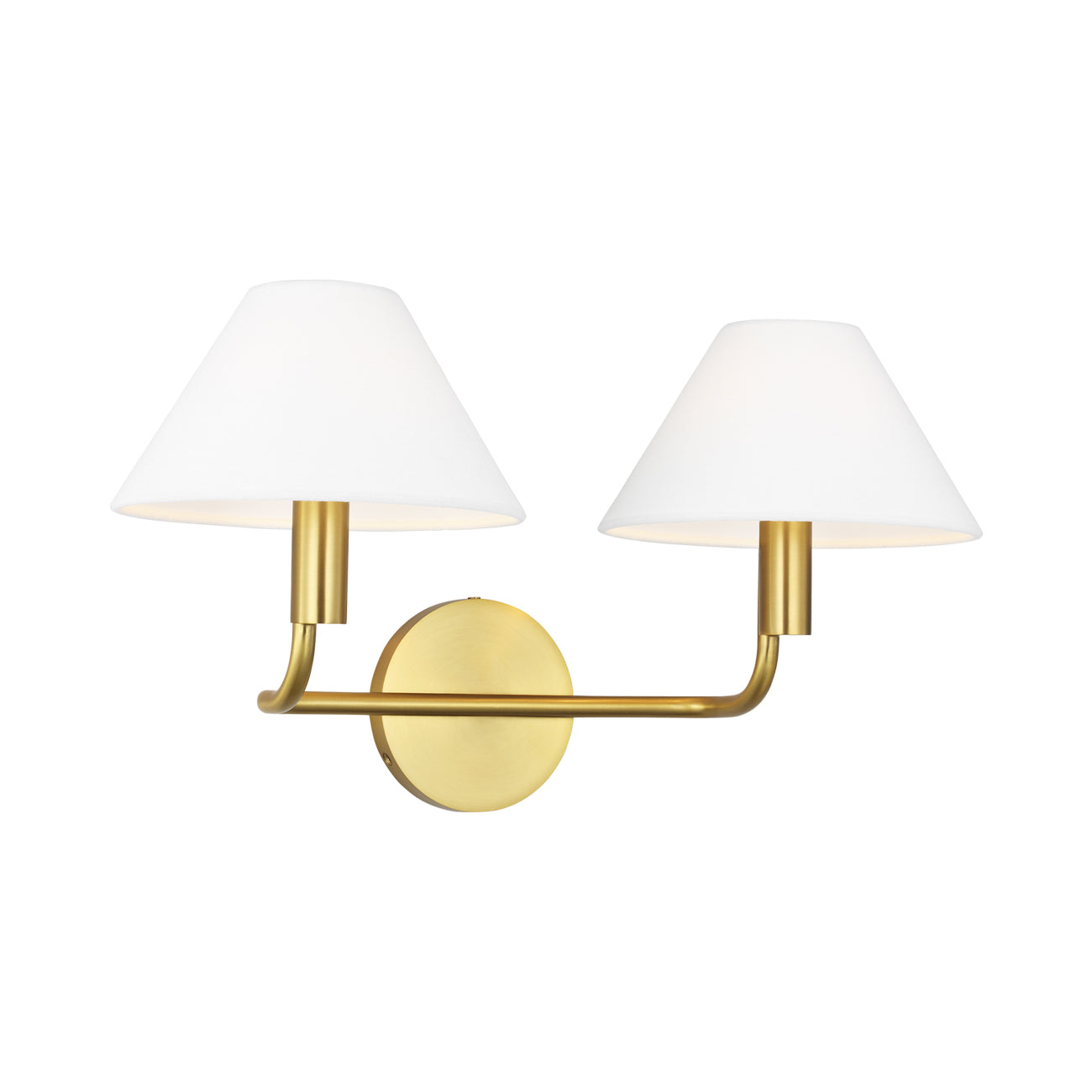 Colfax Wall Light in Burnished Brass (2-Light).