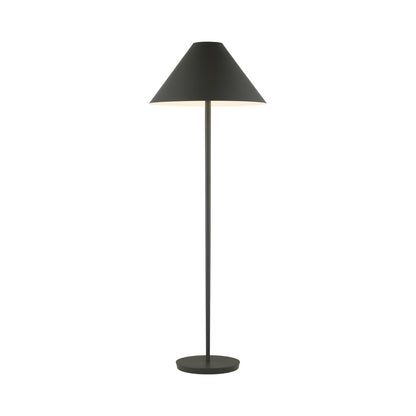 Contra Floor Lamp in Matte Charcoal Black.