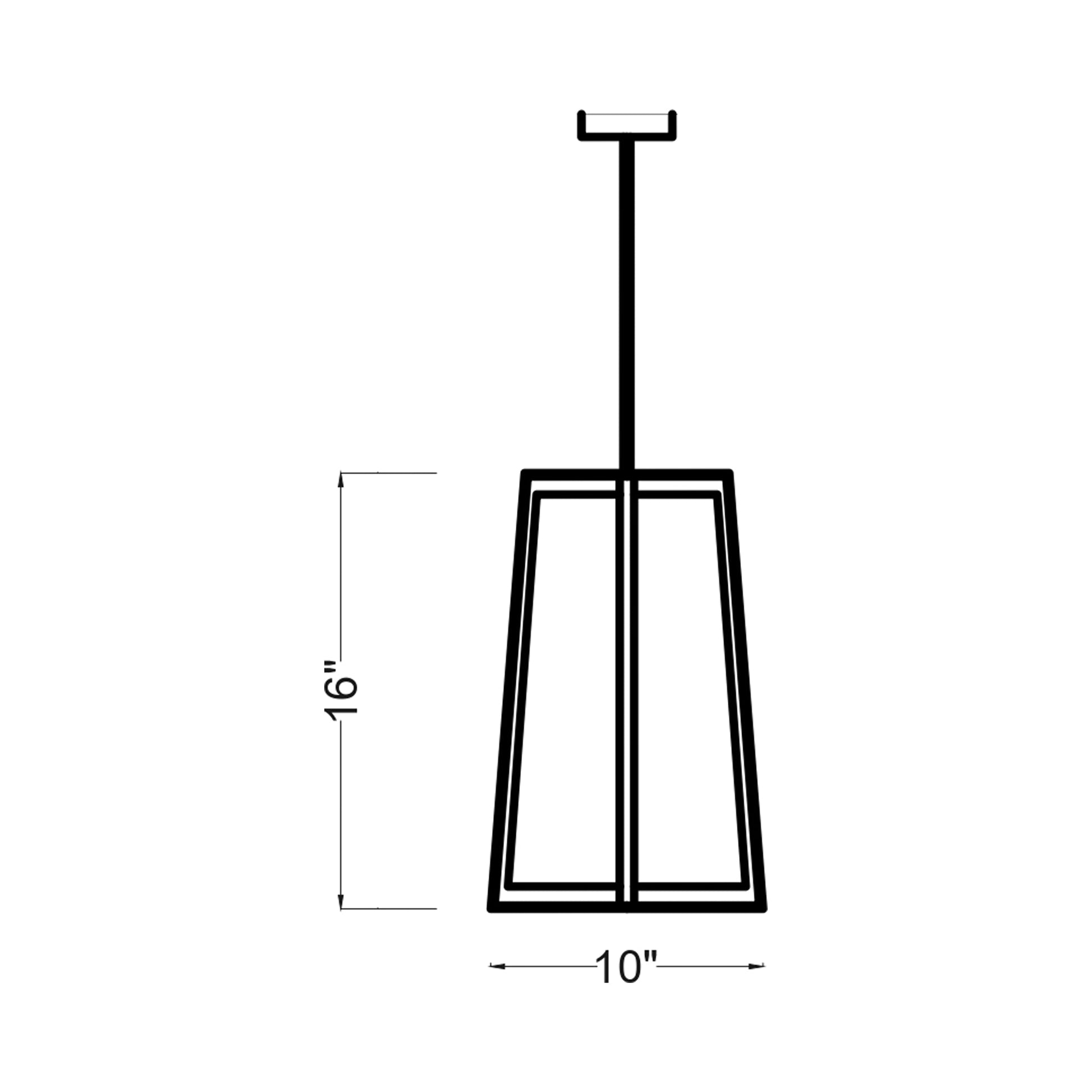 Cortes Pendant Light - line drawing.