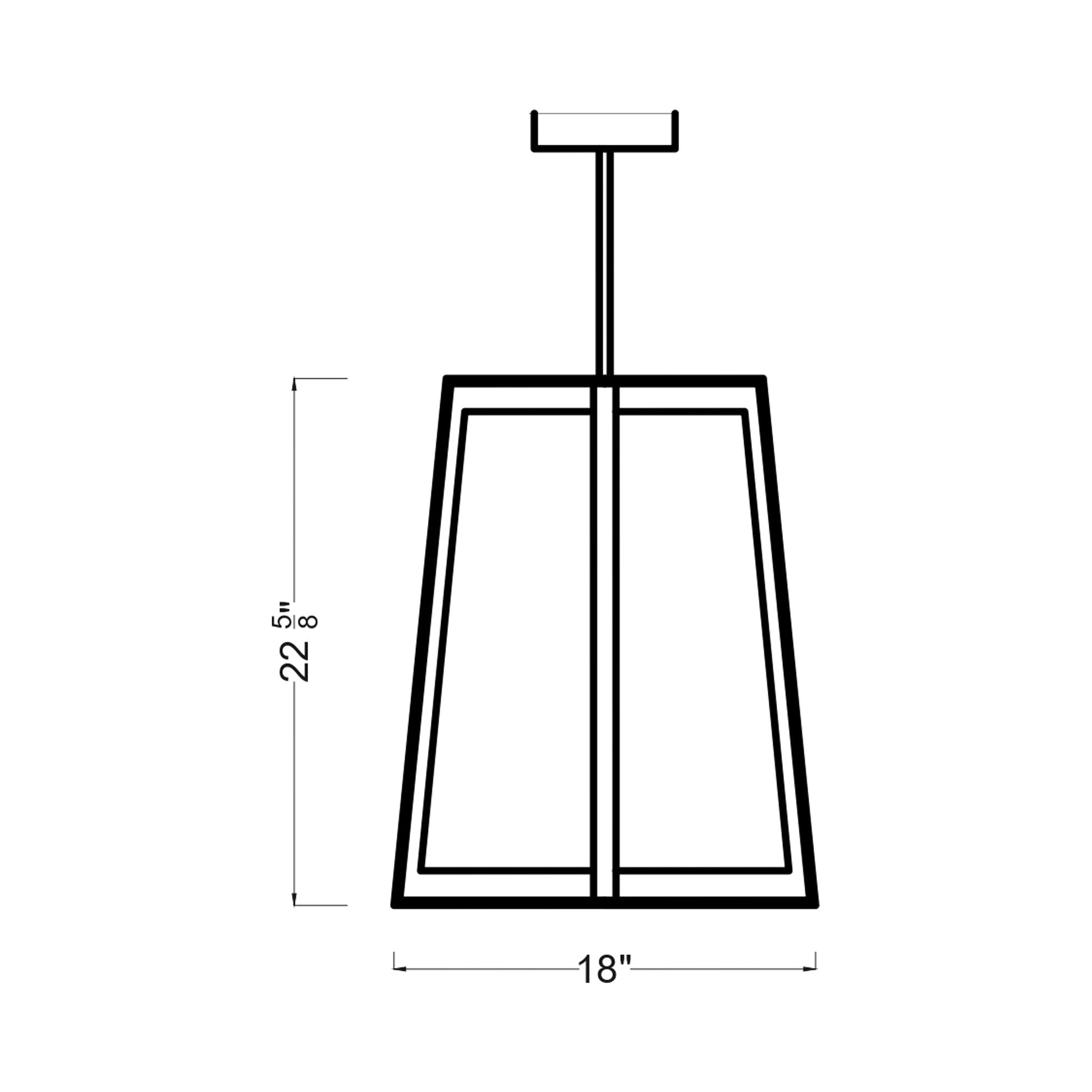 Cortes Pendant Light - line drawing.