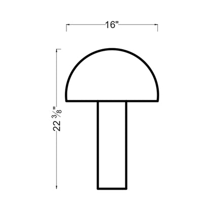 Cotra Table Lamp - line drawing.