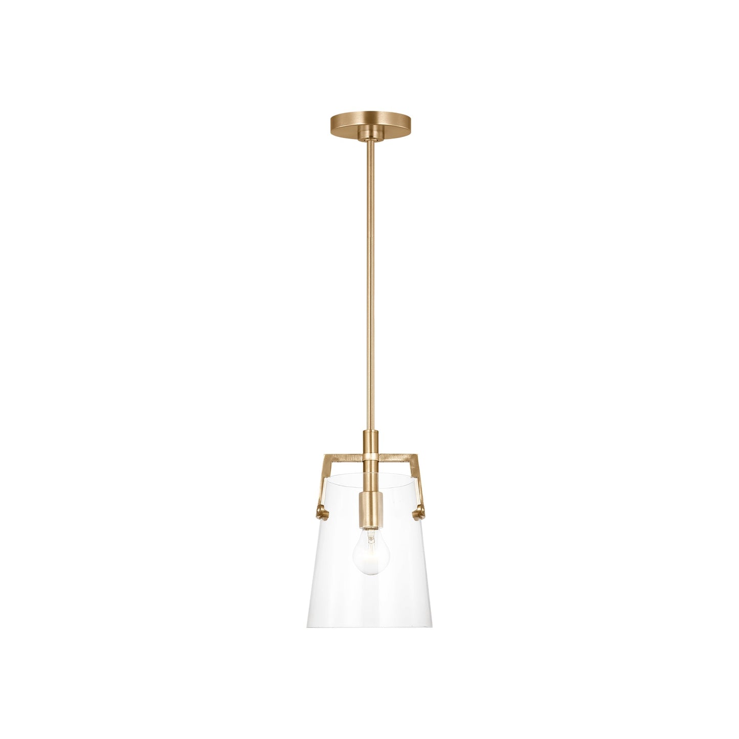 Crofton Pendant Light in Satin Brass (Small).