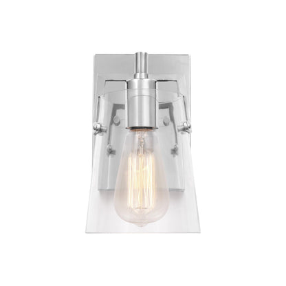 Crofton Bath Wall Light in Chrome (Clear Glass).