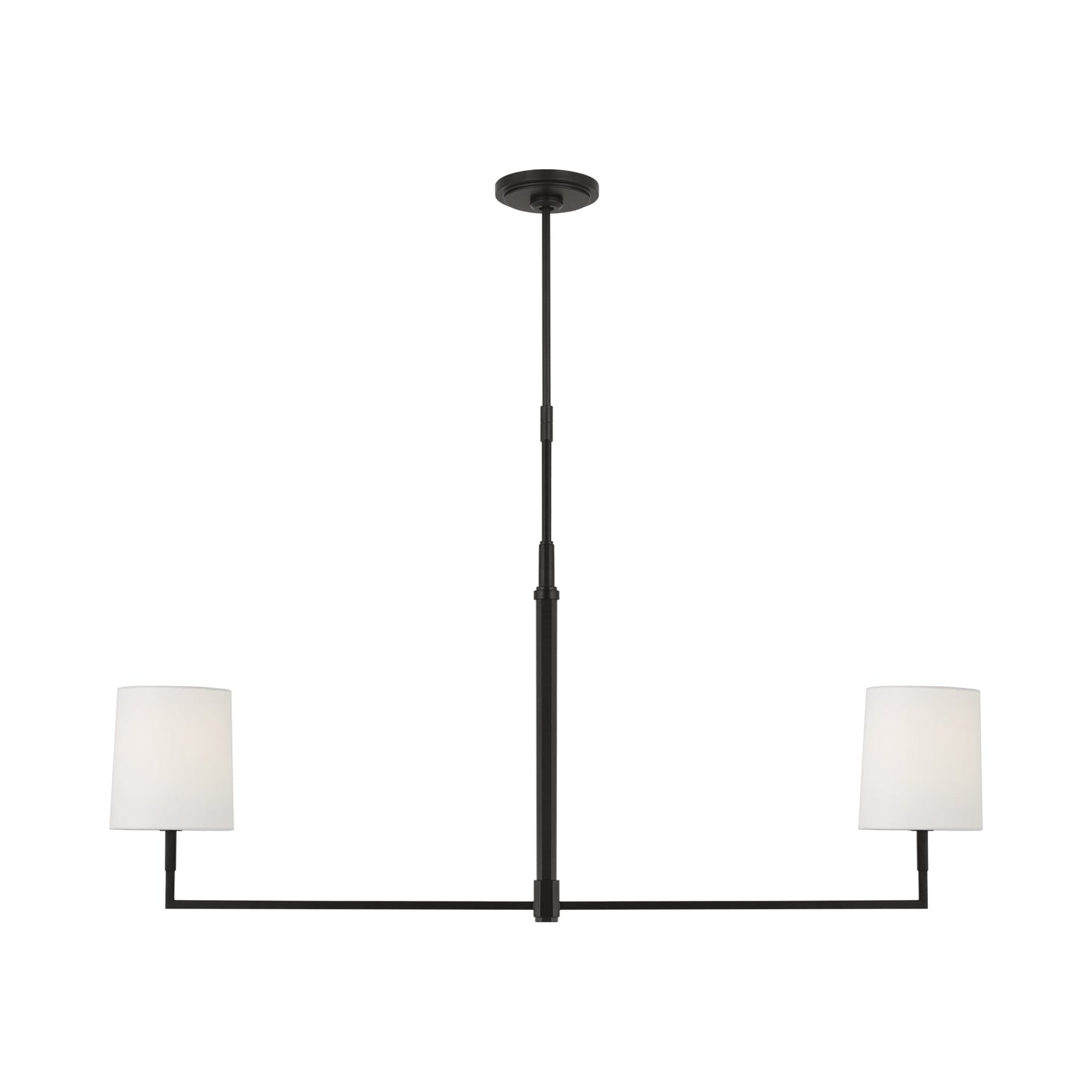 Danica Linear Chandelier in Aged Iron.