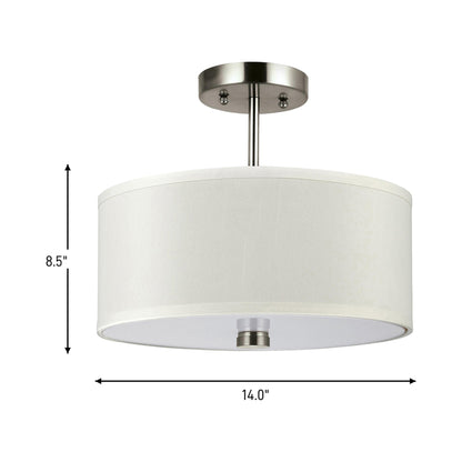 Dayna Semi-Flush Convertible Pendant Light - line drawing.