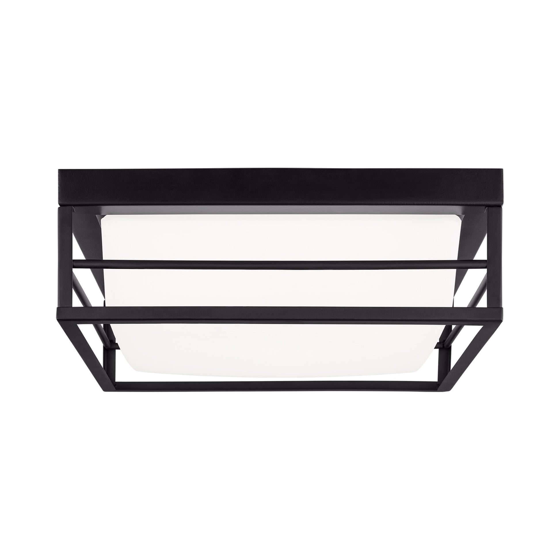 Dearborn LED Flush Mount Ceiling Light in Midnight Black (Medium).