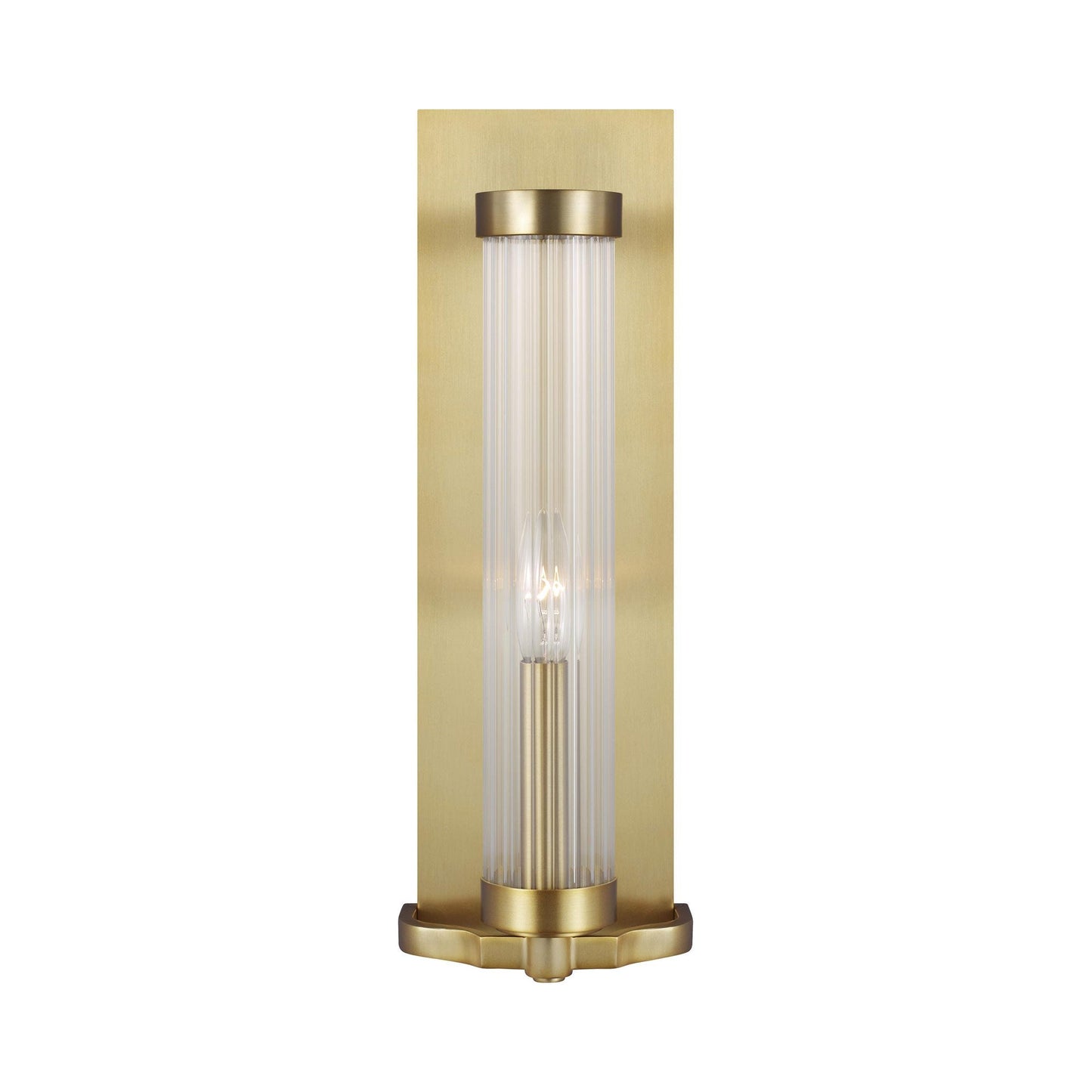 Demi Bath Wall Light in Burnished Brass.