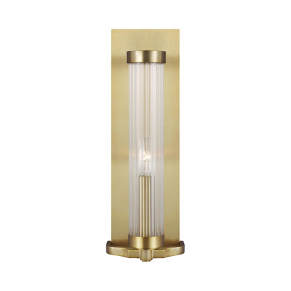 Demi Bath Wall Light in Burnished Brass.