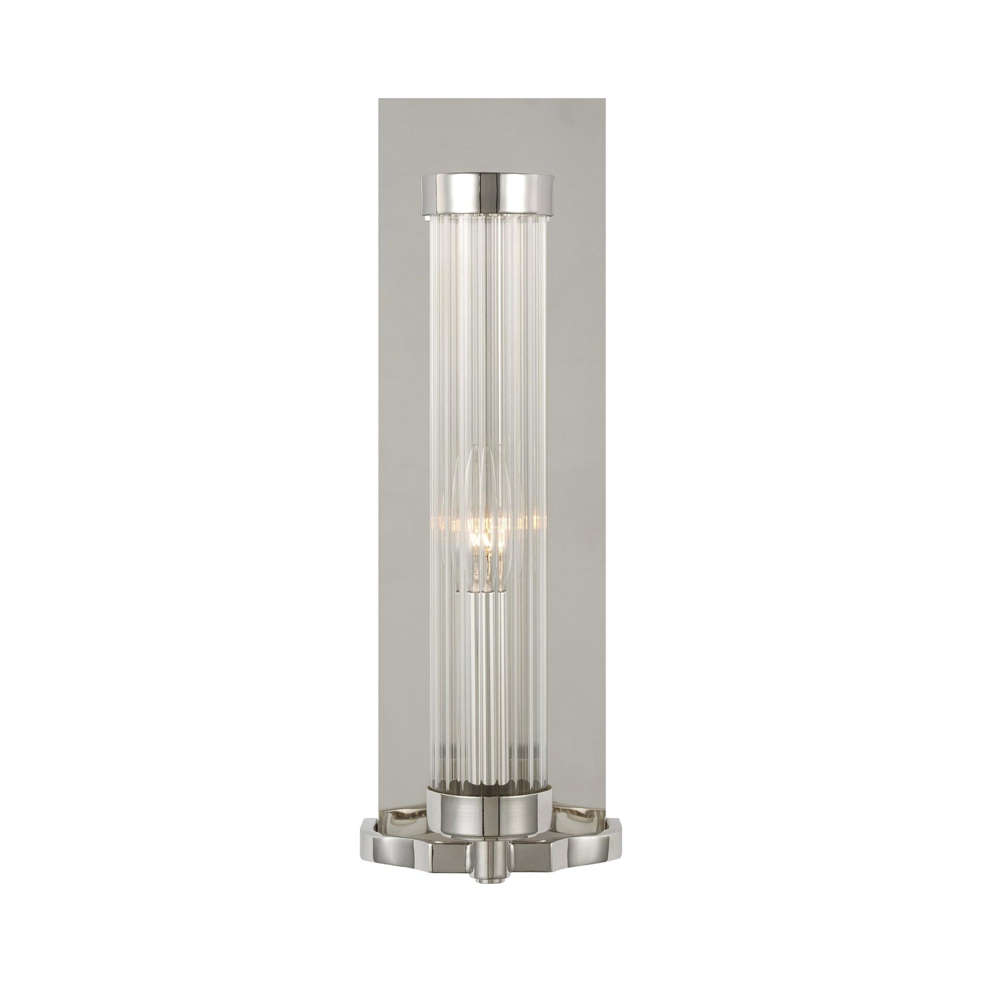 Demi Bath Wall Light in Polished Nickel.