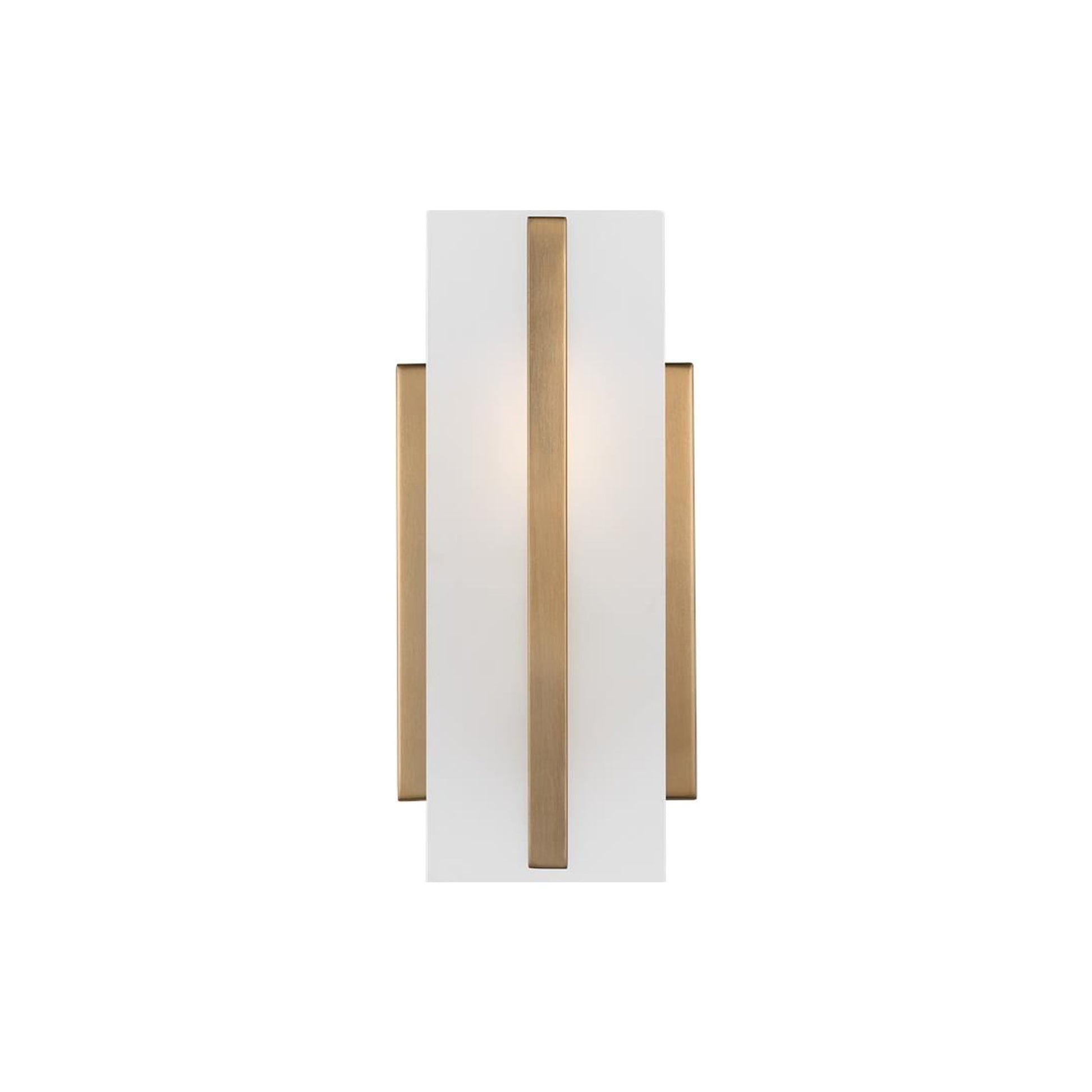 Dex Bath Wall Light in Satin Brass (10-Inch).