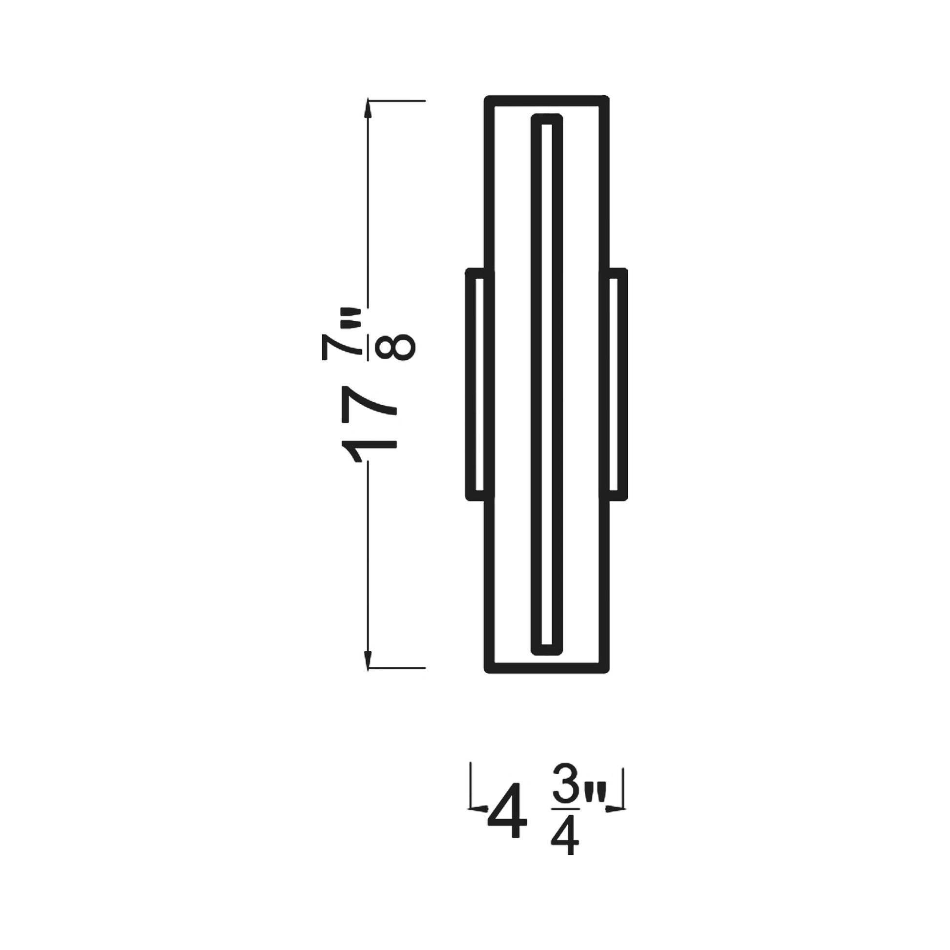 Dex Bath Wall Light - line drawing.