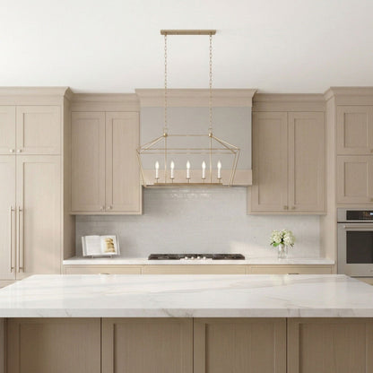 Dianna Linear Pendant Light in kitchen.