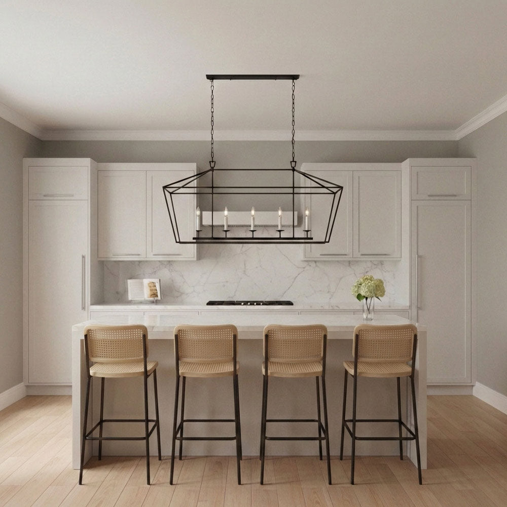 Dianna Linear Pendant Light in kitchen.