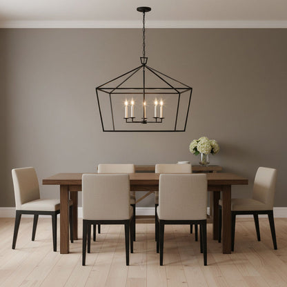 Dianna Linear Pendant Light in dining room.