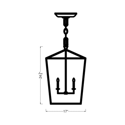 Dianna Pendant Light - line drawing.
