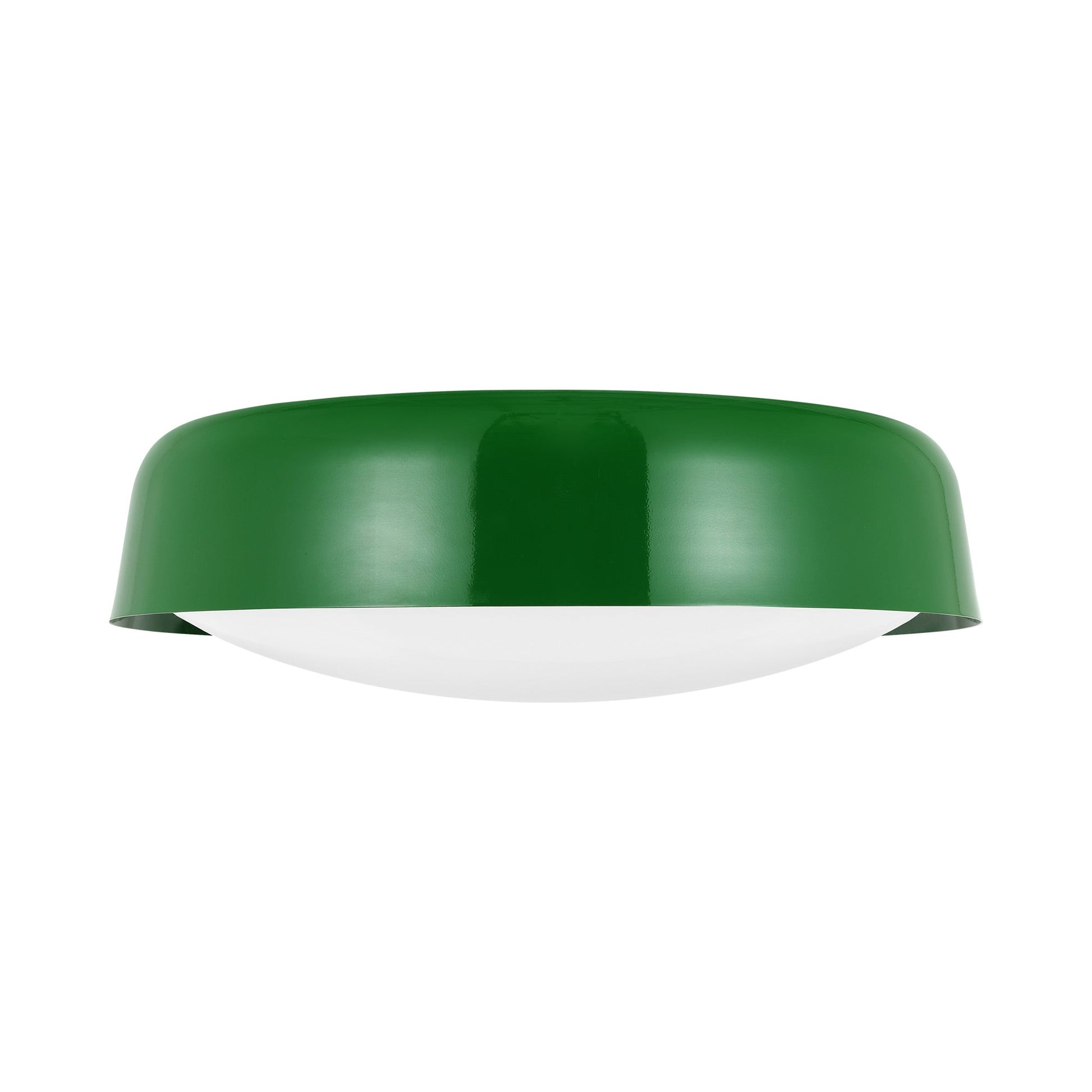 Draper Flush Mount Ceiling Light in Green.