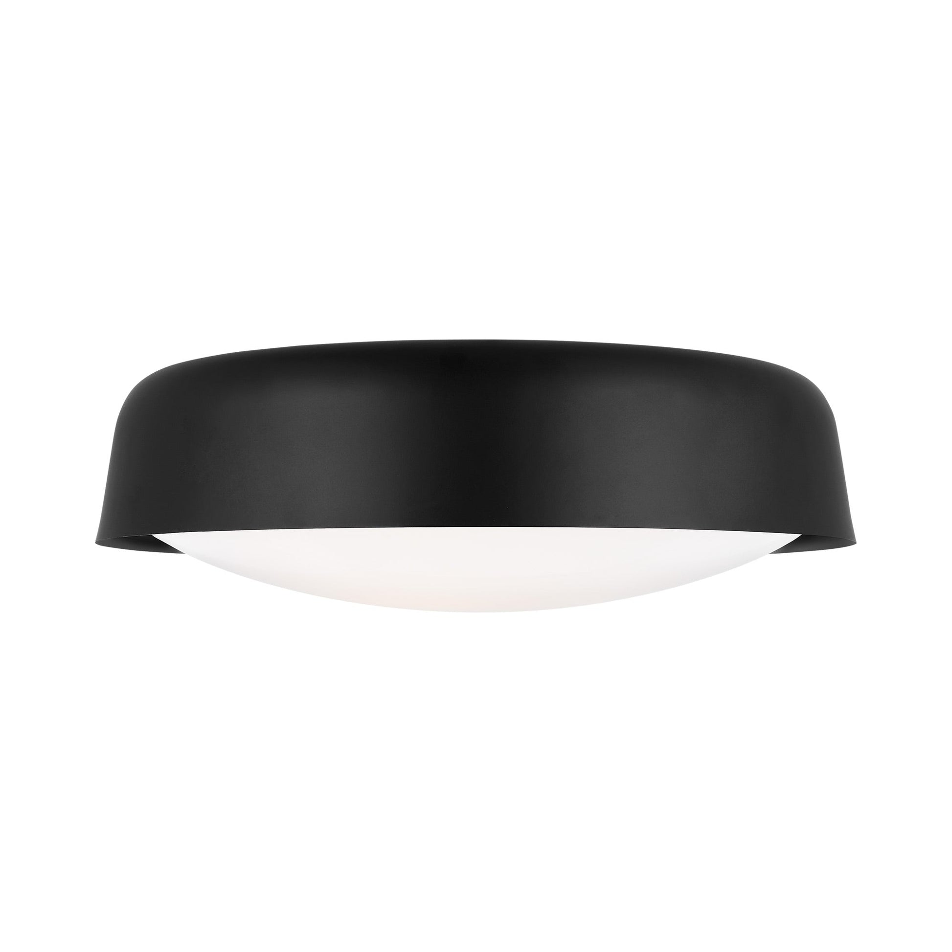 Draper Flush Mount Ceiling Light in Midnight Black.