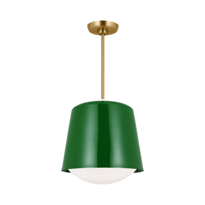 Draper Pendant Light in Green (Small).