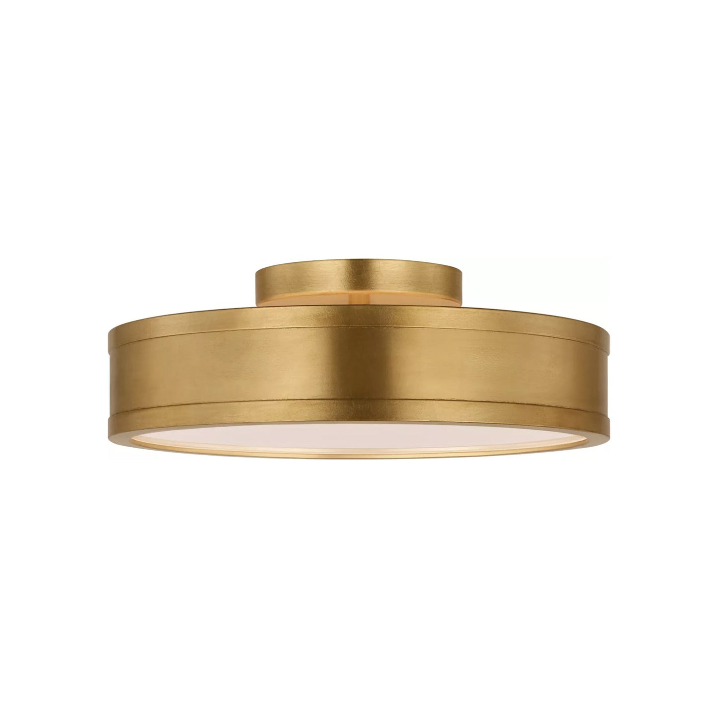 Dupont Round LED Semi Flush Mount Ceiling Light in Gild (12-Inch).
