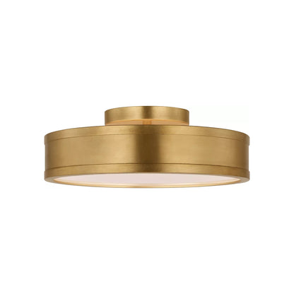 Dupont Round LED Semi Flush Mount Ceiling Light in Gild (12-Inch).