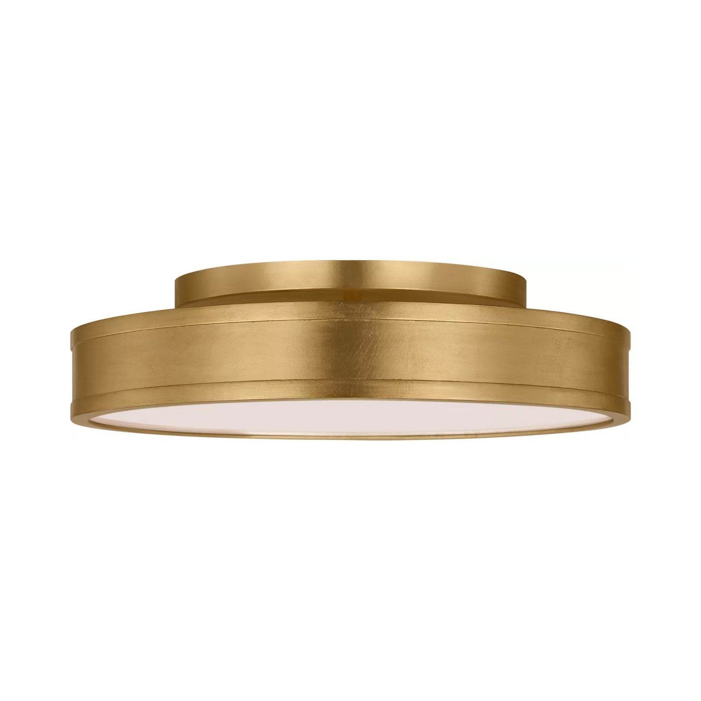 Dupont Round LED Semi Flush Mount Ceiling Light in Gild (16-Inch).