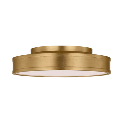 Dupont Round LED Semi Flush Mount Ceiling Light in Gild (16-Inch).