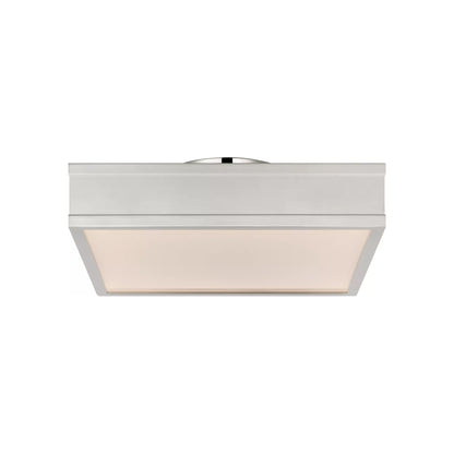 Dupont Square LED Semi Flush Mount Ceiling Light in Polished Nickel (12-Inch).