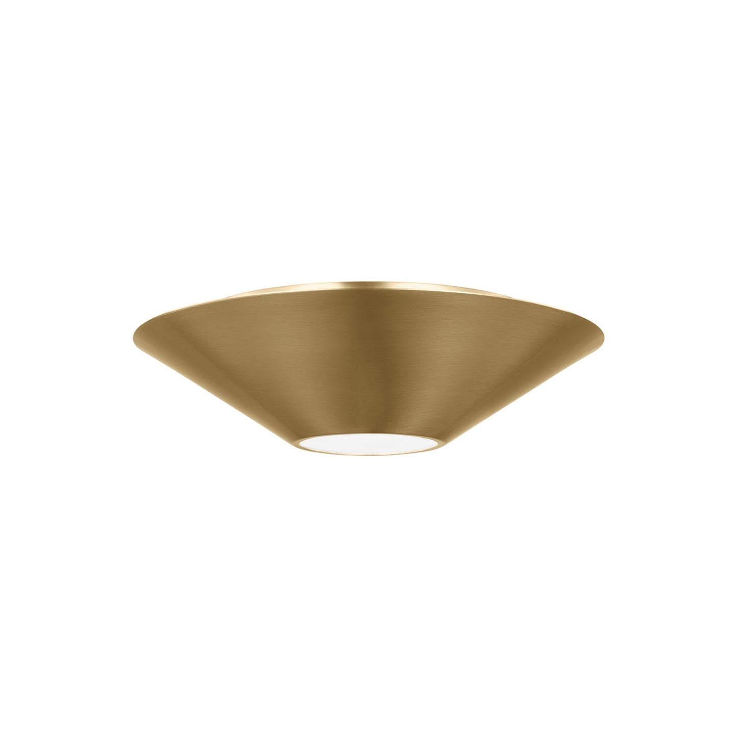 Echo LED Ceiling / Wall Light in Burnished Brass (Small).