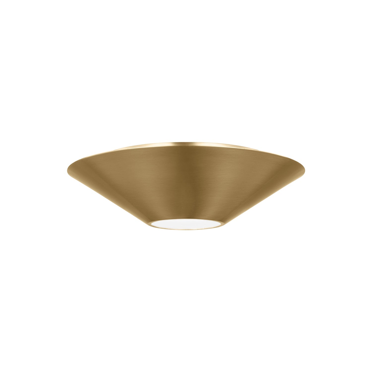 Echo LED Ceiling / Wall Light in Burnished Brass (Small).