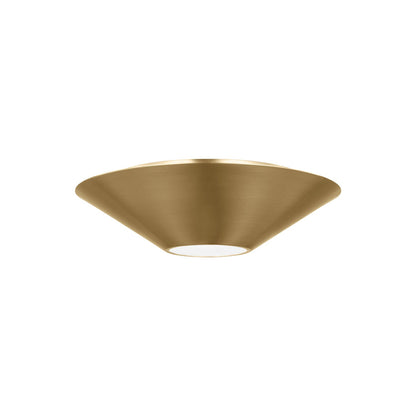 Echo LED Ceiling / Wall Light in Burnished Brass (Small).