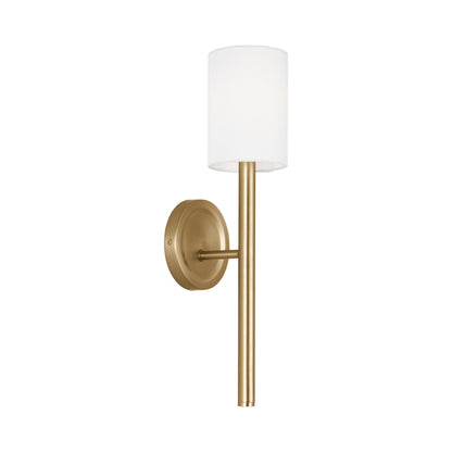 Egmont Wall Light in Satin Brass.