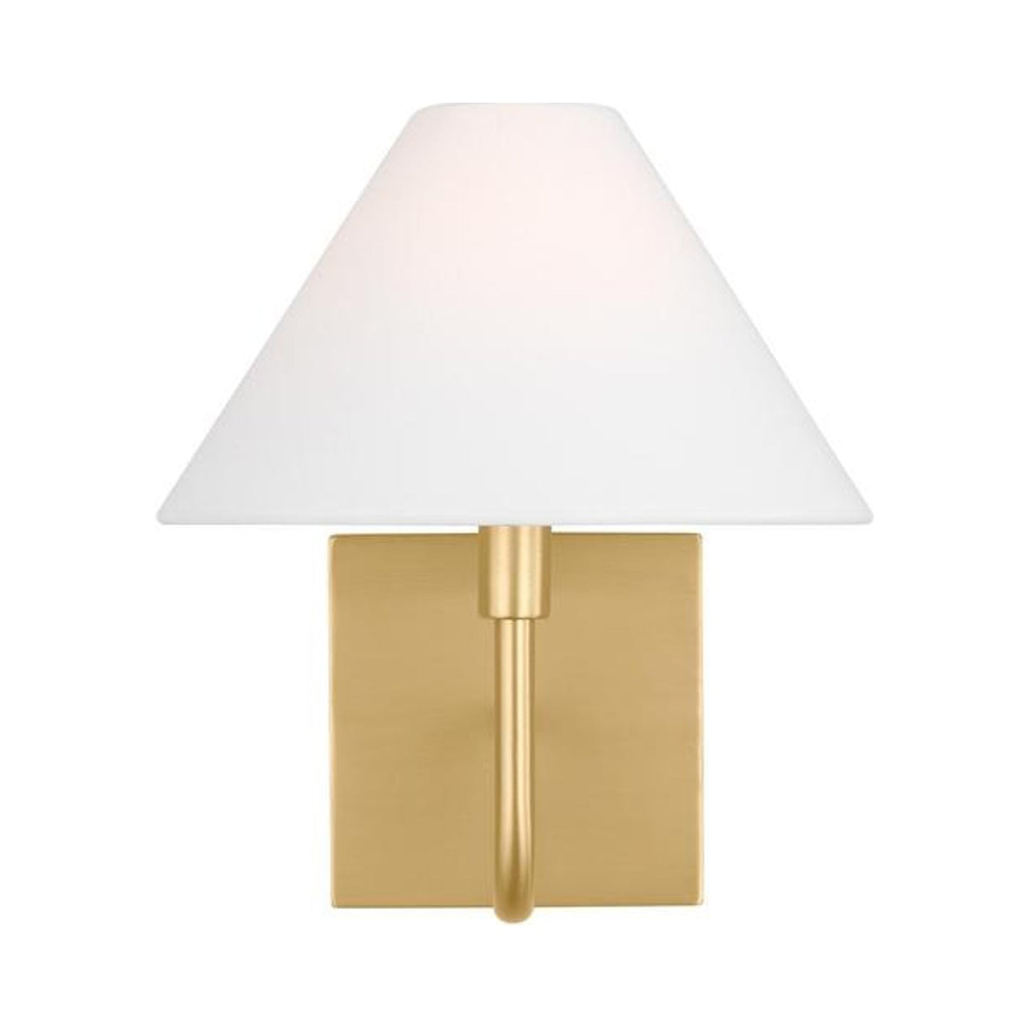 Eldon Bath Wall Light in Satin Brass.